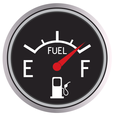 Fuel guage at full