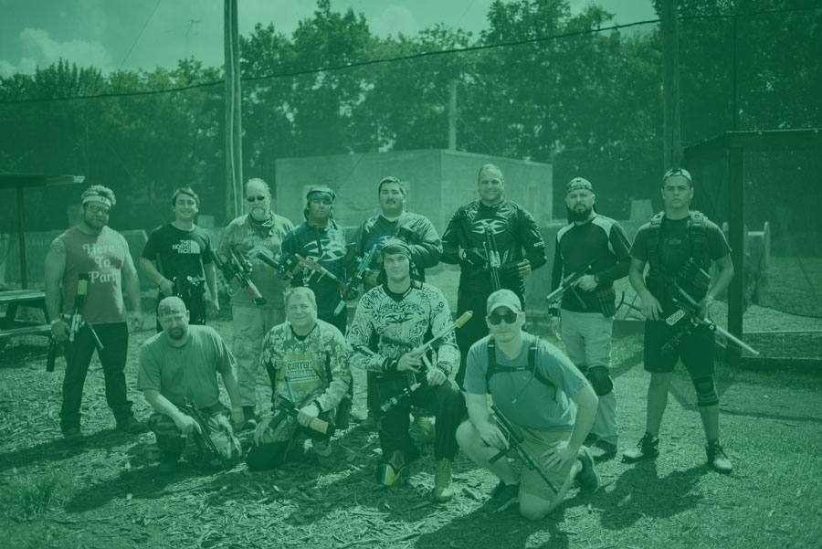 paintball players at the pump league